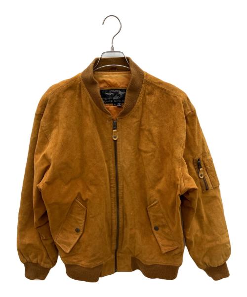 BUGLE BOY（ビューグルボーイ）BUGLE BOY (ビューグルボーイ) ボンバージャケット　古着 ライトブラウン サイズ:Lの古着・服飾アイテム