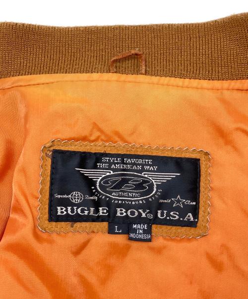 BUGLE BOY（ビューグルボーイ）BUGLE BOY (ビューグルボーイ) ボンバージャケット　古着 ライトブラウン サイズ:Lの古着・服飾アイテム