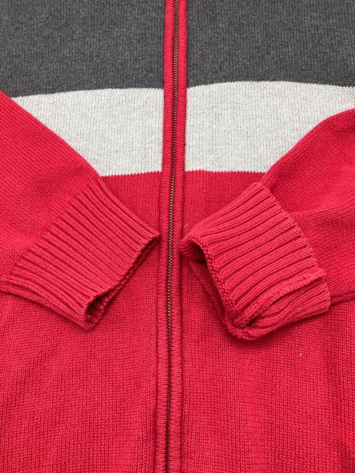 Eddie Bauer（エディーバウアー）Eddie Bauer (エディーバウアー) 00sドライバーズニット 緑タグ 古着 レッド×グレー サイズ:Lの古着・服飾アイテム