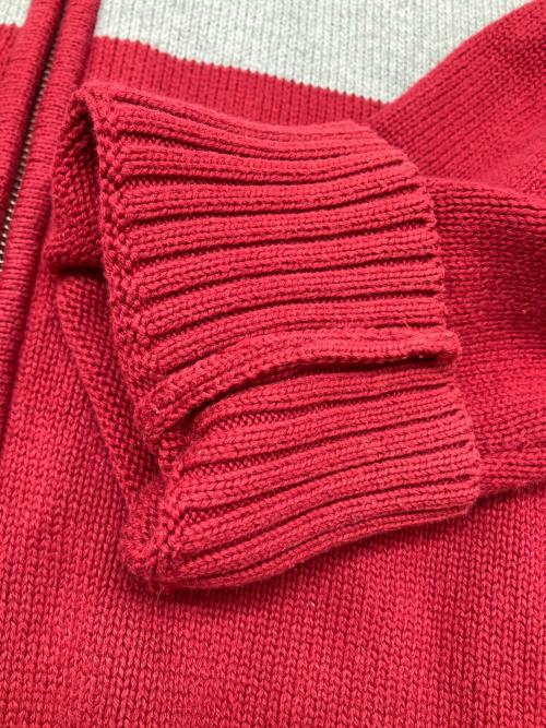 Eddie Bauer（エディーバウアー）Eddie Bauer (エディーバウアー) 00sドライバーズニット 緑タグ 古着 レッド×グレー サイズ:Lの古着・服飾アイテム