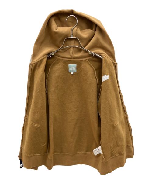 THE NORTH FACE（ザ ノース フェイス）THE NORTH FACE (ザ ノース フェイス) ジップパーカー ライトブラウン×ホワイト サイズ:Ｍの古着・服飾アイテム