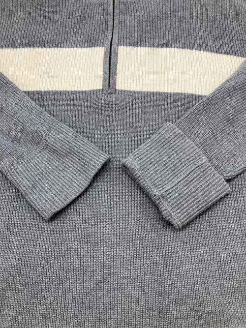 POLO JEANS COMPANY（ポロジーンズカンパニー）POLO JEANS COMPANY (ポロジーンズカンパニー) ハーフジップニット RALPH LAUREN 古着 ライトグレー×ホワイト サイズ:Lの古着・服飾アイテム