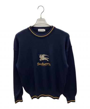 中古・古着通販】Burberry's (バーバリー) 90sロゴ刺繍ニット 白タグ