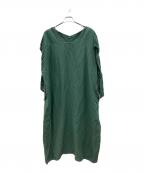 Ageエイジ）の古着「ノースリーブ・キャミソールワンピース」｜グリーン