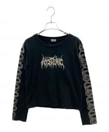 Hysteric Glamour（ヒステリックグラマー）の古着「長袖カットソー」｜ブラック×ホワイト