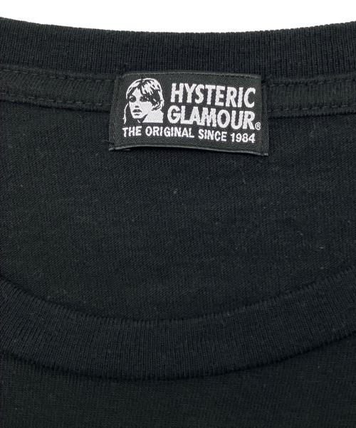 Hysteric Glamour（ヒステリックグラマー）Hysteric Glamour (ヒステリックグラマー) 長袖カットソー ブラック×ホワイト サイズ:FREEの古着・服飾アイテム