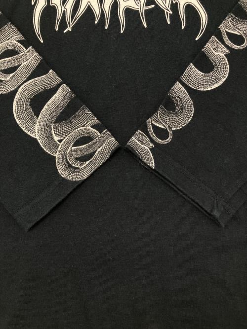 Hysteric Glamour（ヒステリックグラマー）Hysteric Glamour (ヒステリックグラマー) 長袖カットソー ブラック×ホワイト サイズ:FREEの古着・服飾アイテム