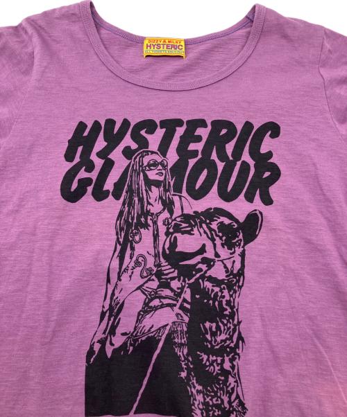 hysteric（ヒステリック）hysteric (ヒステリック) 長袖カットソー パープル×ブラック サイズ:FREEの古着・服飾アイテム