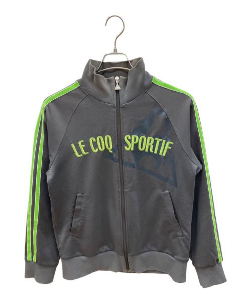 le coq sportif（ルコックスポルティフ）le coq sportif (ルコックスポルティフ) 90sトラックジャケット Y2K 古着 グレー×グリーン サイズ:Ｍの古着・服飾アイテム