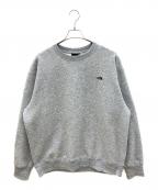 THE NORTH FACEザ ノース フェイス）の古着「裏起毛スウェット　スモールロゴヘザースウェットクルー」｜ライトグレー