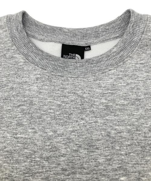 THE NORTH FACE（ザ ノース フェイス）THE NORTH FACE (ザ ノース フェイス) 裏起毛スウェット　スモールロゴヘザースウェットクルー ライトグレー サイズ:XXLの古着・服飾アイテム