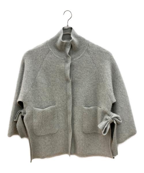 ETRE TOKYO（エトレトウキョウ）ETRE TOKYO (エトレトウキョウ) スリットニットポンチョ グレー サイズ:Ｆの古着・服飾アイテム