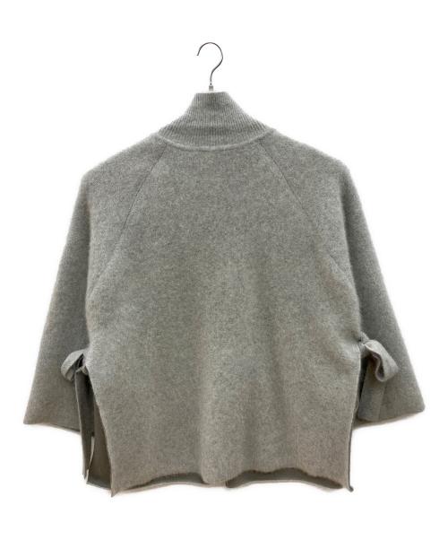 ETRE TOKYO（エトレトウキョウ）ETRE TOKYO (エトレトウキョウ) スリットニットポンチョ グレー サイズ:Ｆの古着・服飾アイテム