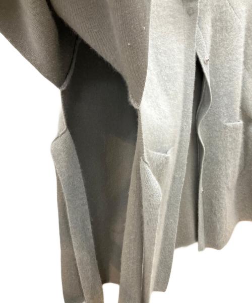 ETRE TOKYO（エトレトウキョウ）ETRE TOKYO (エトレトウキョウ) スリットニットポンチョ グレー サイズ:Ｆの古着・服飾アイテム