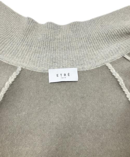 ETRE TOKYO（エトレトウキョウ）ETRE TOKYO (エトレトウキョウ) スリットニットポンチョ グレー サイズ:Ｆの古着・服飾アイテム