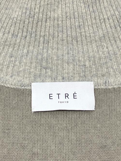 ETRE TOKYO（エトレトウキョウ）ETRE TOKYO (エトレトウキョウ) スリットニットポンチョ グレー サイズ:Ｆの古着・服飾アイテム