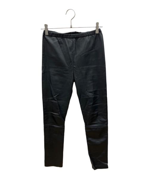 MM6 Maison Margiela（エムエムシックスメゾンマルジェラ）MM6 Maison Margiela (エムエムシックスメゾンマルジェラ) フェイクレザーパンツ ブラック サイズ:36の古着・服飾アイテム