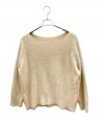 anuansアニュアンス）の古着「厚手ニット　ラクーンボートネックニットプルオーバー」｜ベージュ