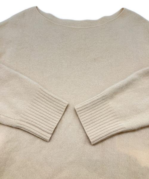 anuans（アニュアンス）anuans (アニュアンス) 厚手ニット　ラクーンボートネックニットプルオーバー ベージュ サイズ:Fの古着・服飾アイテム