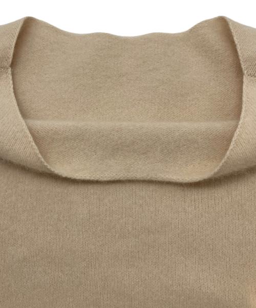 anuans（アニュアンス）anuans (アニュアンス) 厚手ニット　ラクーンボートネックニットプルオーバー ベージュ サイズ:Fの古着・服飾アイテム