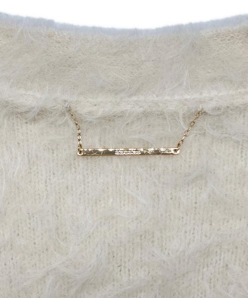 anuans（アニュアンス）anuans (アニュアンス) 厚手カーディガン　スーリーアルパカニットカーディガン ホワイト サイズ:Fの古着・服飾アイテム