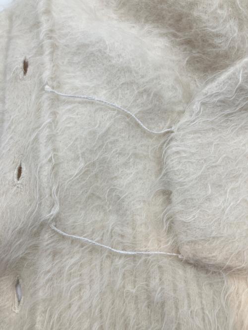 anuans（アニュアンス）anuans (アニュアンス) 厚手カーディガン　スーリーアルパカニットカーディガン ホワイト サイズ:Fの古着・服飾アイテム