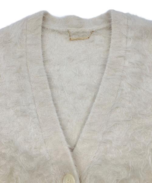 anuans（アニュアンス）anuans (アニュアンス) 厚手カーディガン　スーリーアルパカニットカーディガン ホワイト サイズ:Fの古着・服飾アイテム