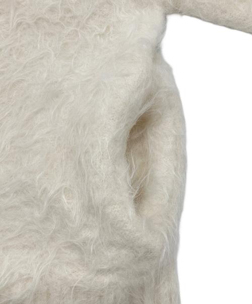 anuans（アニュアンス）anuans (アニュアンス) 厚手カーディガン　スーリーアルパカニットカーディガン ホワイト サイズ:Fの古着・服飾アイテム