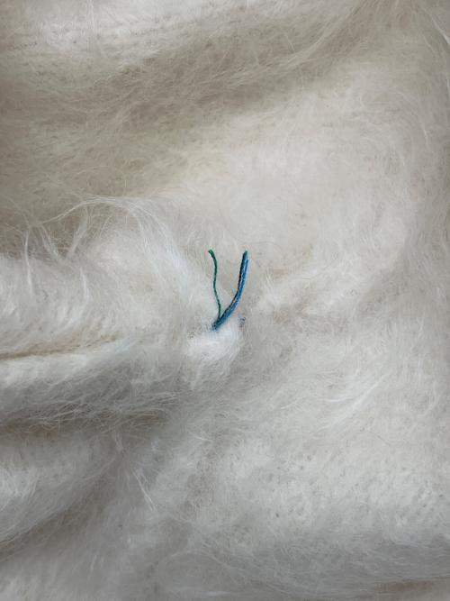 anuans（アニュアンス）anuans (アニュアンス) 厚手カーディガン　スーリーアルパカニットカーディガン ホワイト サイズ:Fの古着・服飾アイテム