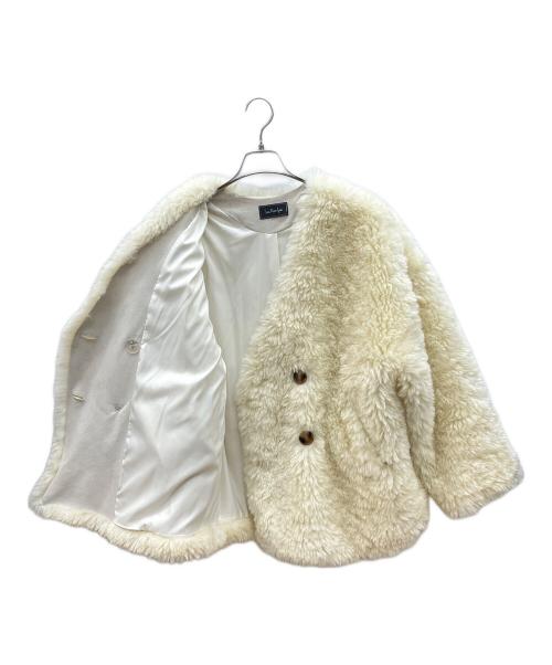 Sea Room lynn（シールームリン）Sea Room lynn (シールームリン) ファーノーカラージャケット ホワイト サイズ:FREEの古着・服飾アイテム
