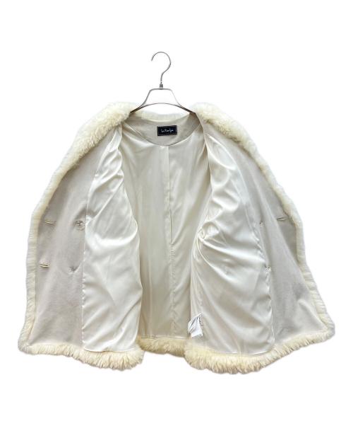 Sea Room lynn（シールームリン）Sea Room lynn (シールームリン) ファーノーカラージャケット ホワイト サイズ:FREEの古着・服飾アイテム