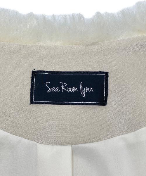 Sea Room lynn（シールームリン）Sea Room lynn (シールームリン) ファーノーカラージャケット ホワイト サイズ:FREEの古着・服飾アイテム