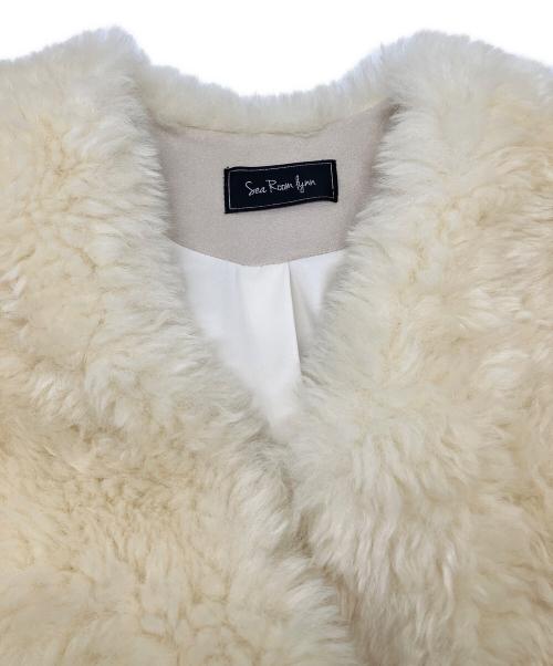 Sea Room lynn（シールームリン）Sea Room lynn (シールームリン) ファーノーカラージャケット ホワイト サイズ:FREEの古着・服飾アイテム
