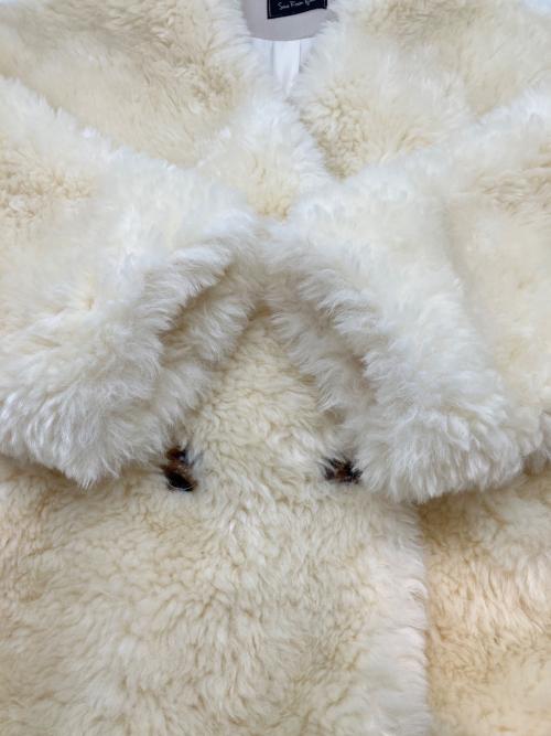 Sea Room lynn（シールームリン）Sea Room lynn (シールームリン) ファーノーカラージャケット ホワイト サイズ:FREEの古着・服飾アイテム