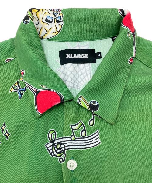X-LARGE（エクストララージ）X-LARGE (エクストララージ) 半袖シャツ グリーン サイズ:Lの古着・服飾アイテム