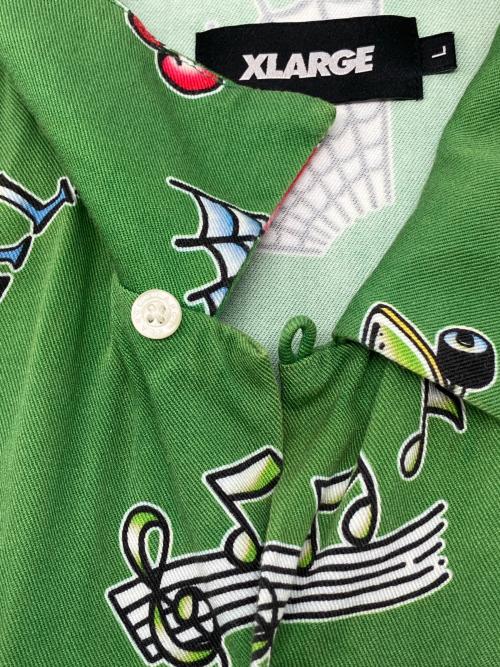 X-LARGE（エクストララージ）X-LARGE (エクストララージ) 半袖シャツ グリーン サイズ:Lの古着・服飾アイテム
