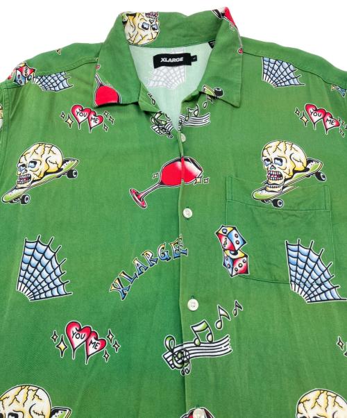 X-LARGE（エクストララージ）X-LARGE (エクストララージ) 半袖シャツ グリーン サイズ:Lの古着・服飾アイテム