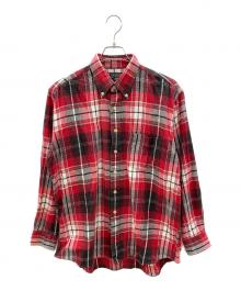 CHAPS RALPH LAUREN（チャップス ラルフローレン）の古着「80sチェックBDシャツ　古着」｜レッド×ブラック