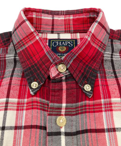 CHAPS RALPH LAUREN（チャップス ラルフローレン）CHAPS RALPH LAUREN (チャップス ラルフローレン) 80sチェックBDシャツ　古着 レッド×ブラック サイズ:Lの古着・服飾アイテム
