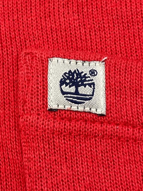 Timberland（ティンバーランド）Timberland (ティンバーランド) 90sハーフジップスウェット　古着 レッド サイズ:Sの古着・服飾アイテム