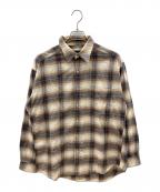 Eddie Bauerエディーバウアー）の古着「90’s長袖シャツ」｜ベージュ×グレー