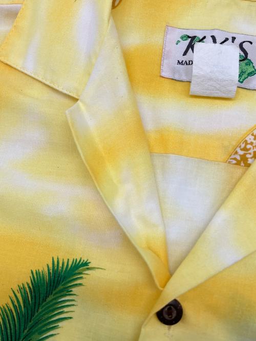 KYS（ケーワイエス）KYS (ケーワイエス) 90sアロハシャツ イエロー サイズ:Sの古着・服飾アイテム