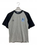 adidasアディダス）の古着「80sプリントTシャツ」｜グレー×ブラック