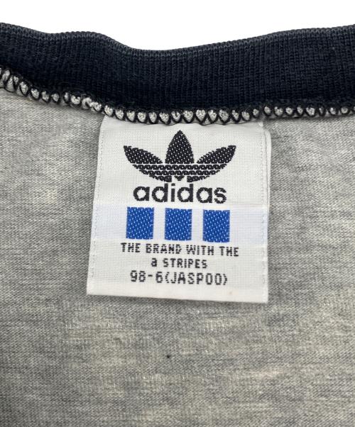 adidas（アディダス）adidas (アディダス) 80sプリントTシャツ グレー×ブラック サイズ:98-6(JASPOO）の古着・服飾アイテム