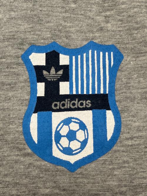 adidas（アディダス）adidas (アディダス) 80sプリントTシャツ グレー×ブラック サイズ:98-6(JASPOO）の古着・服飾アイテム