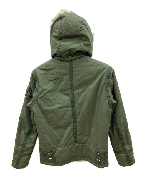 DIESEL（ディーゼル）DIESEL (ディーゼル) ファーミリタリージャケット　Y2K カーキ サイズ:Sの古着・服飾アイテム