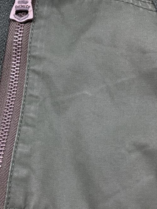 DIESEL（ディーゼル）DIESEL (ディーゼル) ファーミリタリージャケット　Y2K カーキ サイズ:Sの古着・服飾アイテム