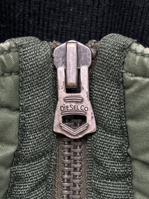 DIESEL（ディーゼル）DIESEL (ディーゼル) ファーミリタリージャケット　Y2K カーキ サイズ:Sの古着・服飾アイテム
