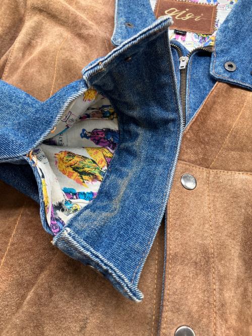 GIGI（ジジ）GIGI (ジジ) ギミックデニムジャケット　古着 インディゴ サイズ:XLの古着・服飾アイテム