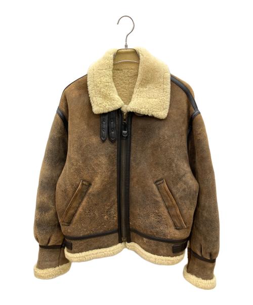 Outside（アウトサイド）Outside (アウトサイド) 90s B-3ムートンフライトジャケット　古着 ブラウン サイズ:Ｍの古着・服飾アイテム